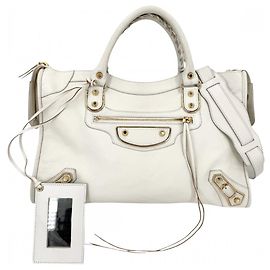 Bolsa Balenciaga Metallic Edge Branco Metálico