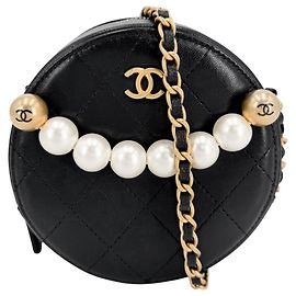 Bolsa de ombro mini Matelassé para mulher Chanel Preto Branco