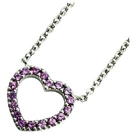 Collier Tiffany & Co. Metro Heart Rose Blanc