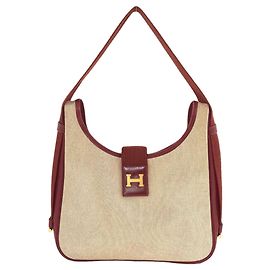 Hermès Borsa a tracolla Hermes Saco Toile H Marrone Rosso Altro