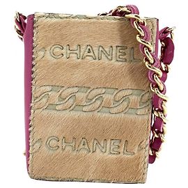 Chanel Mini Pochette Beige in Pelle di Vitello Oro Beige D'oro