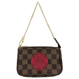 Louis Vuitton Mini Pochette Accessoires Marrone Bianco