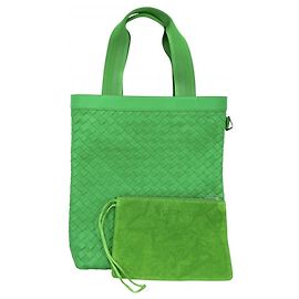 Sac cabas Bottega Veneta en cuir vert Blanc Vert