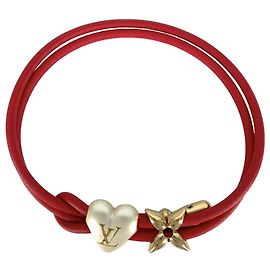 Bracciale con ciondoli Louis Vuitton rosso e bianco Bianco Rosso