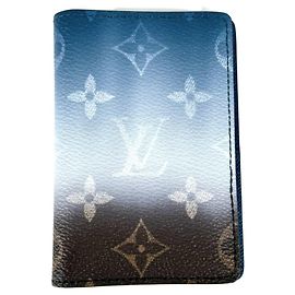 Portatarjetas Monogram para hombre Louis Vuitton Castaño Blanco Azul