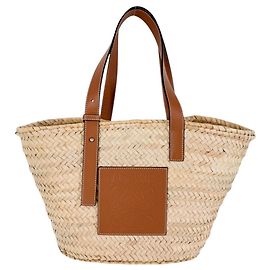 Bolsa Cesto Loewe Anagram Marrom Bege