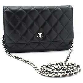Chanel Wallet on Chain Quilted Lambskin Mini Black