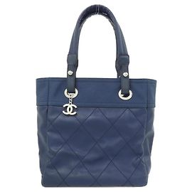 Chanel Paris Biarritz Line 34208 Handbag Navy blue