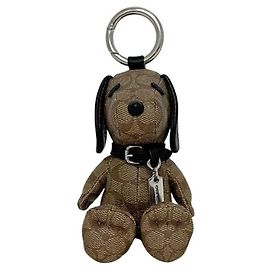 Chaveiro Coach Snoopy Charm Preto Bege