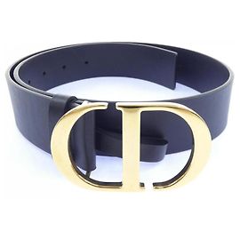 Christian Dior Standard Black Belt Black