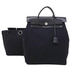 Hermès Hermes Herbag Sac Ad 030865CB Backpack Black