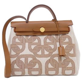 Hermès Hermes CIRCUIT 24 Herbag Zip PM Handtasche Rot Beige Roh