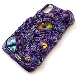 Autre Marque Techy Pop Cover iPhone XR Multiple Eyes Multicolore Porpora