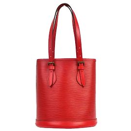 Louis Vuitton Bucket Epi Leather PM Red