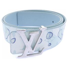 Louis Vuitton LV Aqua M0726 Gürtel Silber Blau