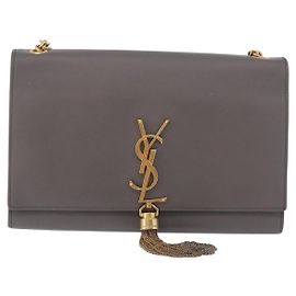 Saint Laurent Classic Monogram Tassel Leather Medium Marron