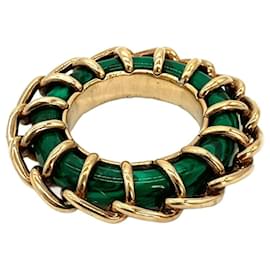 Bottega Veneta Malachite Paste Ring Green