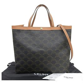 Céline Celine Triomphe Small Square Cabas Bag Brown