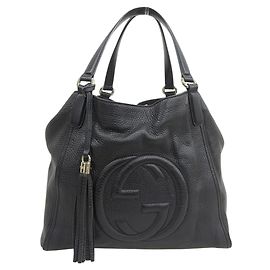 Gucci Soho Interlocking G Tote Bag Black