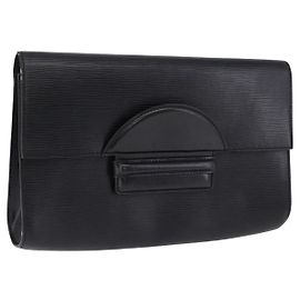 LOUIS VUITTON Epi Chaillot Clutch Bag Black M52542 LV Auth 200655 Black