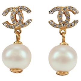 CHANEL COCO Mark Pierce Metal Gold Tone CC Auth 196711M Altro