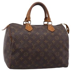 LOUIS VUITTON Monogram Speedy 30 Hand Bag M41526 LV Auth 199683 Monograma