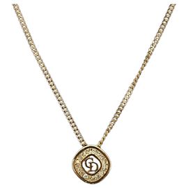 Collier Christian Dior métal Gold Tone Auth 199276M Autre