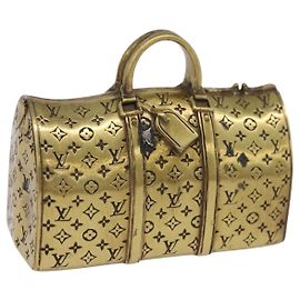 LOUIS VUITTON Briefbeschwerer Motif Monogram Keepall Metall Goldfarben LV Auth 198558A Andere