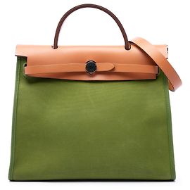 Sac Hermès Toile Herbag Zip 31 Vert Vert
