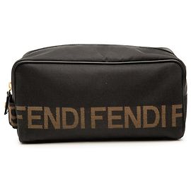 Necessaire Fendi em nylon preto com logótipo Preto