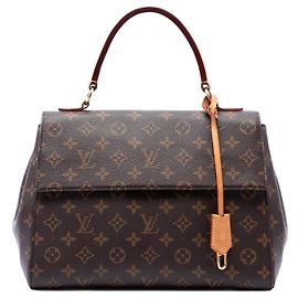 Bolsa Satchel Louis Vuitton Monogram Cluny MM Castanha Marrom