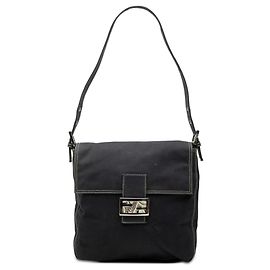 Borsa a tracolla Fendi Canvas FF Marble Mamma Forever Blu Blu