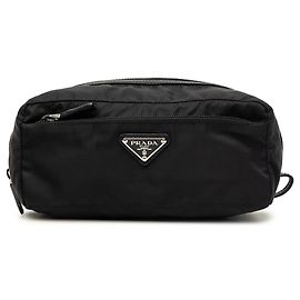 Bolsa de mão Prada em Tessuto com acabamento em Saffiano preta Preto