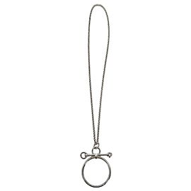 Hermès Collier long avec pendentif Hermes Mole de Brides Silver Autre