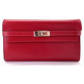 Hermès Hermes Kelly Long Geldbörse Rot