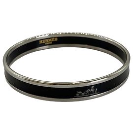Hermès Hermes Email PM Caleche Bangle Bracelet Black