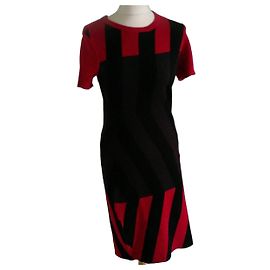 Kenzo Abito midi bicolore Nero Rosso