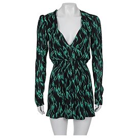 Robe ajustée Saint Laurent noire à col en V Taille S d'occasion Autre
