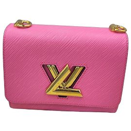 Louis Vuitton Twist MM Rose Cuir Epi Rose Fuchsia Rose
