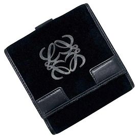 Portefeuille bi-fold Loewe noir Noir