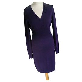 Liu.Jo LIU JO Robe pull en laine violette Bleu foncé