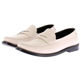 Mocasines Saint Laurent de cuero blanco Blanco