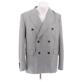 Autre Marque Blazer cinza risca de giz Cinza