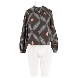 Top de algodão cáqui Ulla Johnson Caqui