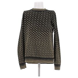 Gucci Wollpullover mit GG-Muster Golden