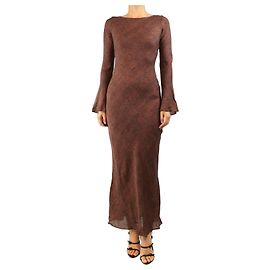 Autre Marque Brown silk snake printed dress - size S Brown