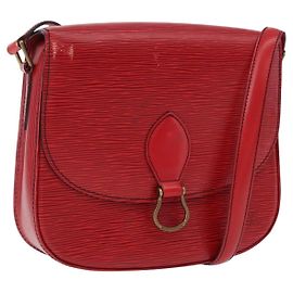 LOUIS VUITTON Epi Saint Cloud GM Shoulder Bag Red M52197 LV Autre