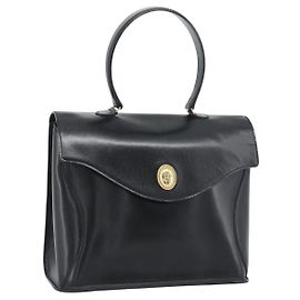 Bolsa Christian Dior em couro preto e tom dourado Outro