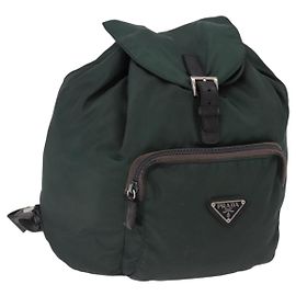 PRADA Sac à dos Nylon Green Silver Autre