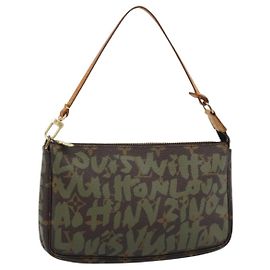 LOUIS VUITTON Monogram Graffiti Pochette Accessoires Khaki M92191 Autre